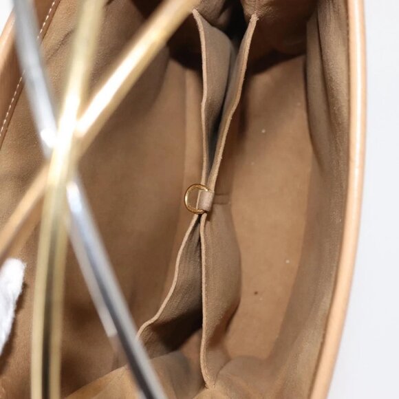 CARTIER Trinity Hand Bag Leather Beige Gold Auth bs30237 - Picture 10 of 16